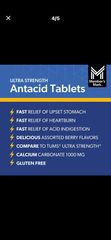 Viên nhai đau dạ dày Antacid Tablets Ultra Strength 265v Mỹ