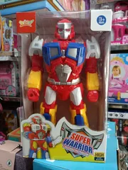 Robot Supper Warrior chạy bằng pin có đèn & âm thanh chọn giao màu ngẫu nhiên sản phẩm NO.3987B