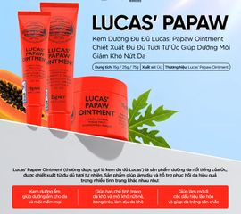 [Nhập khẩu] Kem Dưỡng Đa Năng Lucas Papaw Úc  - Dưỡng Môi Mềm Mịn, Giảm Khô Nứt Môi & Gót Tay Chân
