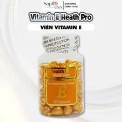 Viên Vitamin E Health Pro 90 Viên - Dưỡng Ẩm, Ngăn Ngừa Mụn và Nếp Nhăn Cho Da Mềm Mại và Mịn Màng