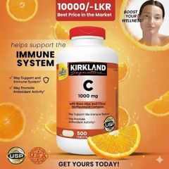Vitamin C 1000mg Kirkland 500v MỸ