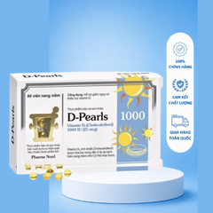 [Nhập khẩu] Viên uống Pharma Nord D-Pearls Vitamin D3 1000IU hỗ trợ răng, xương, cơ hệ thống miễn dịch