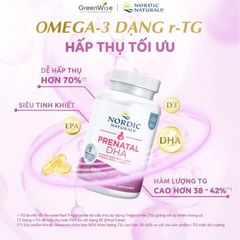 DHA Bầu Nordic Naturals Mỹ (omega 3 ) - Không Tanh, Hộp 90 viên