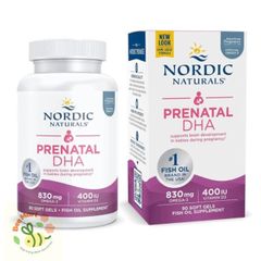 DHA Bầu Nordic Naturals Mỹ (omega 3 ) - Không Tanh, Hộp 90 viên