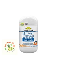 Viên nhai hỗ trợ bổ não Kids Smart Bursts DHA 300mg Nature's Way (50 viên) date 12/28