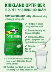 Bột Hòa Tan Chất xơ Optifiber Kirkland Mỹ 760g - Hỗ Trợ Tiêu Hóa, Chống Táo Bón, Thích Hợp Cho Người Lớn Và Trẻ Em