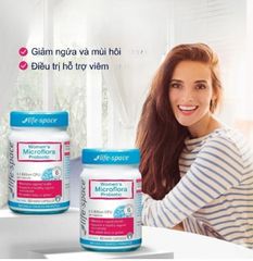 [ Nhập khẩu] Men Vi Sinh Phụ Khoa Cho Nữ Life Space Women's Microflora Probiotic (60 viên)
