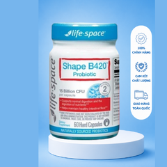 [Nhập khẩu] Men vi sinh Life Space Shape B420 Probiotic hỗ trợ giảm cân, đốt mỡ,cải thiện tiêu hóa và giảm táo bón Prebiotic (60v)