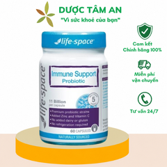 [Nhập khẩu] Viên Uống Life Space Adult Immune Support Probiotic Bổ Sung Men Vi Sinh Tăng Đề Kháng (60 Viên)