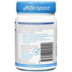 [Nhập khẩu] Life Space Triple Strength Probiotic 96 Billion CFU - Viên Uống  Giúp Bổ Sung Lợi Khuẩn (30v)