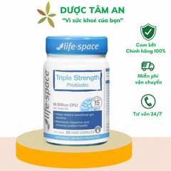 [Nhập khẩu] Life Space Triple Strength Probiotic 96 Billion CFU - Viên Uống  Giúp Bổ Sung Lợi Khuẩn (30v)