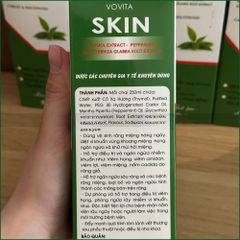 1 CHAI NƯỚC SÚC MIỆNG VOVITA SKIN – KHỬ KHUẨN HỌNG MIỆNG, NGỪA HÔI MIỆNG, HỖ TRỢ VIÊM LỢI, VIÊM HỌNG – CHAI 250ML
