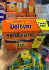 Siro ho Delsym 12 Hour Cough Relief Day or Night 296ml cho người lớn và trẻ em 4+ (vị Cam)