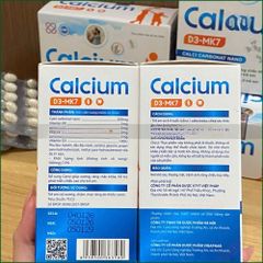1 HỘP CALCIUM D3-MK7 – VIÊN UỐNG BỔ SUNG CANXI GIÚP XƯƠNG RĂNG CHẮC KHỎE, HỖ TRỢ PHÁT TRIỂN CHIỀU CAO CHO TRẺ EM – HỘP 100 VIÊN. THỰC PHẨM BẢO VỆ SỨC KHỎE CHÍNH HÃNG VINAPHAR.