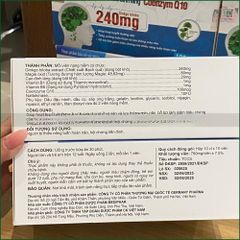 1 HỘP GINKGO BILOBA 240MG CAO ĐINH LĂNG COENZYM Q10 – VIÊN UỐNG HỖ TRỢ HOẠT HUYẾT DƯỠNG NÃO, TĂNG CƯỜNG TUẦN HOÀN MÁU NÃO, GIẢM ĐAU ĐẦU CHÓNG MẶT, RỐI LOẠN TIỀN ĐÌNH – HỘP 100 VIÊN.