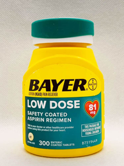 ngăn ngừa nhồi máu cơ tim Bayer Low Dose Aspirin 81mg 300 viên