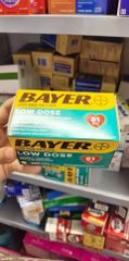 giảm đau và ngăn ngừa nhồi máu cơ tim Bayer Low Dose Aspirin 81mg 365 viên