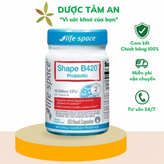 [Nhập khẩu]  Life Space Shape B420 Probiotic - Men vi sinh hỗ trợ giảm cân, đốt mỡ,cải thiện tiêu hóa và giảm táo bón Prebiotic (60v)