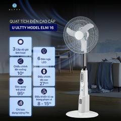Quạt Tích Điện Dáng Đứng Cao Cấp U ULTTY ELNI 16