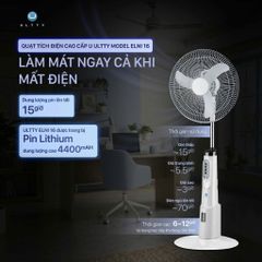 Quạt Tích Điện Dáng Đứng Cao Cấp U ULTTY ELNI 16