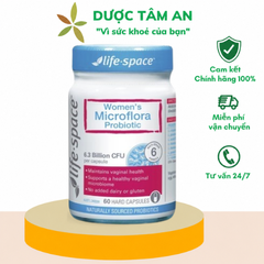 [Nhập khẩu] Life Space Women's Microflora Probiotic Men Vi Sinh Phụ Khoa Cho Nữ (60 viên)