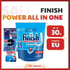 Combo Bộ 3 Muối - Bóng - Viên Rửa Bát FINISH All In 1 Dùng Cho Máy Rửa Bát