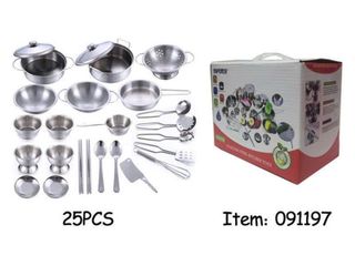 Bộ đồ chơi nấu ăn bằng inox 091197 gồm 25 chi tiết