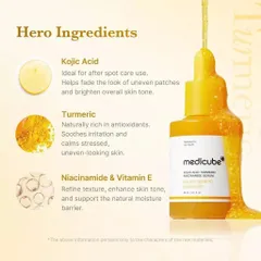 (Hàng CTY) Tinh Chất Medicube Kojic Acid Turmeric Vita Serum Dưỡng Sáng Mờ Thâm Nám Sau Mụn 30ML