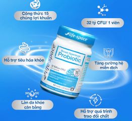 [Nhập khẩu] Life-Space Adult Broad Spectrum Probiotic - Men vi sinh chứa prebiotic hỗ trợ sức khỏe đường ruột tăng cường miễn dịch