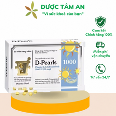 [Nhập Khẩu] PHARMA NORD D -Pearls Vitamin D3 1000IU hỗ trợ răng, xương, cơ hệ thống miễn dịch (80v)