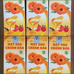 1 HỘP SIRO MẬT ONG CHANH ĐÀO – HỖ TRỢ GIẢM HO, NHUẬN PHẾ, TIÊU ĐỜM, GIẢM HO DO VIÊM PHẾ QUẢN – CHAI 100ML