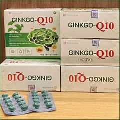 1 HỘP GINKGO-Q10 – VIÊN UỐNG HỖ TRỢ TĂNG CƯỜNG LƯU THÔNG MÁU NÃO, GIẢM ĐAU ĐẦU, CHÓNG MẶT, SUY GIẢM TRÍ NHỚ – HỘP 30 VIÊN. THỰC PHẨM BẢO VỆ SỨC KHỎE CHÍNH HÃNG VINAPHAR.