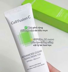 Kem chống nắng Cell Fusion C màu xanh mẫu mới 50ml