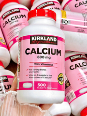 Viên uống Canxi Kirkland Calcium 600mg + D3 500 viên