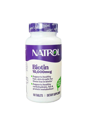Chai viên Uống Hỗ Trợ Mọc Tóc Natrol Biotin Beauty 10.000mcg Mỹ