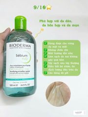 Nước Tẩy Trang Bioderma H2O 500ml - Sạch Dịu Nhẹ, Micro Cleansing Cho Da Nhạy Cảm, Dưỡng Ẩm Tự Nhiên 754003