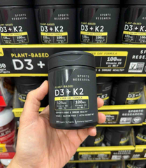 Hỗ trợ xương khớp Vitamin D3 K2 Sports Research 125mcg thuần chay 160 viên