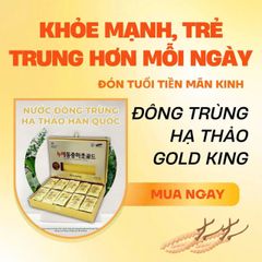 Nước Đông Trùng Hạ Thảo Gold King Hàn Quốc Hộp Gỗ Vàng 60 Gói - Tăng Cường Sinh Lực và Sức Khỏe cho Người Trung Niên 754039