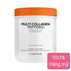 Bột Collagen Đa Nguồn Codeage Mỹ - Hỗ Trợ Da, Tóc, Móng và Xương Khớp với 5 Type Collagen và 18 Axit Amin Thiết Yếu