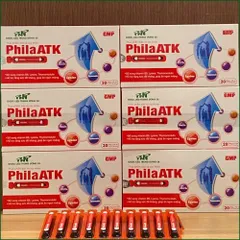 1 HỘP  PHILA ATK – BỔ SUNG VITAMIN B9, LYSINE, THYMOMODULIN HỖ TRỢ TĂNG SỨC ĐỀ KHÁNG, GIÚP ĂN NGON MIỆNG HỘP 20 ỐNG x 10ml