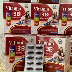 1 HỘP VITAMIN 3B & BETA GLUCAN - BỔ SUNG VITAMIN NHÓM B, TĂNG CƯỜNG SỨC KHỎE, HỖ TRỢ GIẢM THIẾU HỤT VITAMIN B - HỘP 10 VỈ X 10 VIÊN