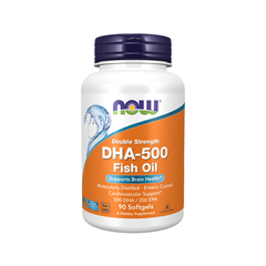 Viên uống NOW Double Strength, DHA-500 Fish Oil 90 viên NK chính ngạch