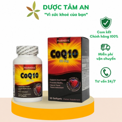 [Nhập khẩu] Pharmekal CoQ10 30mg - Viên uống hỗ trợ sức khỏe tim mạch, giảm cholesterol máu (30 viên)