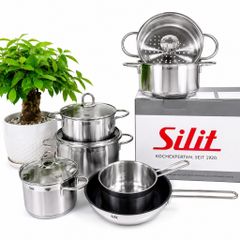 Bộ nồi Silit Diamant 7 món inox 18/10 dùng cho bếp từ nội địa Đức