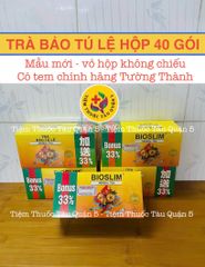 [1 HỘP] Trà Giảm Cân Bảo Tú Lệ Bio Slim Chính Hãng - Trà Thảo Mộc Hiệu Quả Giúp Giảm Cân An Toàn, 40 Gói Túi Lọc