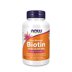 Viên uống hỗ trợ mọc tóc NOW Biotin 10000mcg 120 viên Date Xa chính ngạch