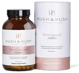 Viên Uống Hush & Hush Skin Capsule Clear+ Giảm Mụn, Hỗ Trợ Da Sáng Khỏe 60 Viên NK chính ngạch