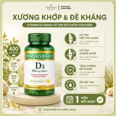 Vitamin D3 Nature’s Bounty 5000IU 400 Viên - Nội địa Mỹ