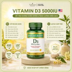 Vitamin D3 Nature’s Bounty 5000IU 400 Viên - Nội địa Mỹ