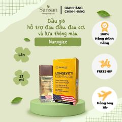 Dầu gió lăn Nanogize Longevity Essential Oil 21ml - Nội địa Mỹ